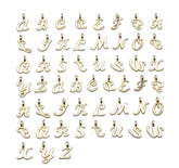 52Pcs Random Mixed Shape Ancient Letters Charms Gold 26 Letter Pendants For Diy Necklace Keychain Jewelry Gifts Making Tools